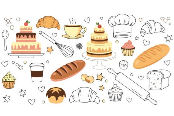 Download Bakery Doodle Clipart Bundle - Clipart bundle Collection
