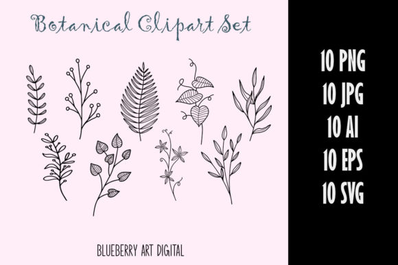 Download Foliage Botanical Clipart Bundle - Clipart bundle Collection