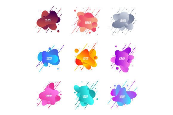 Download Abstract Liquid Shapes Modern Graphic - Liquid Collection