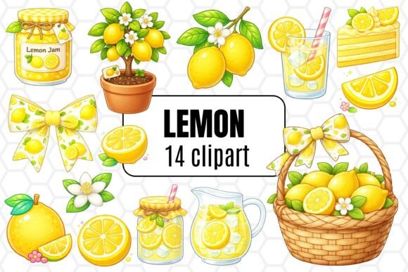 Download Cute Lemon Clipart Bundle - Clipart bundle Collection