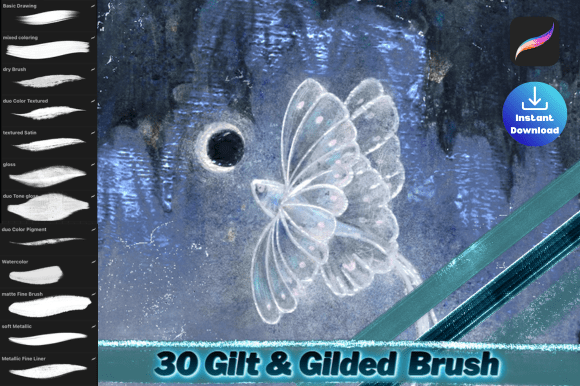 Download Procreate Gilt &amp; Gilded Brush Set - Premium Resources