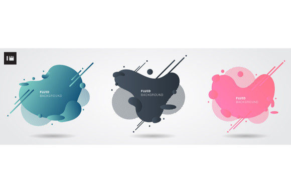 Download Set Liquid Shape Modern Graphic Elements - Liquid Collection